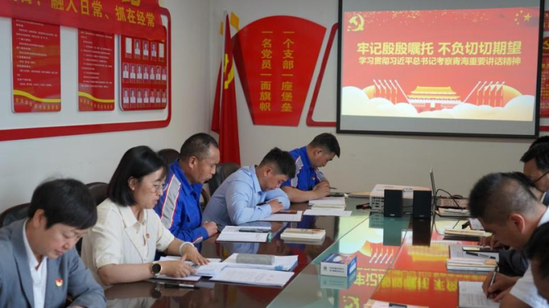 热博RB88汽贸公司党支部认真学习贯彻习近平总书记考察青海时的重要讲话精神