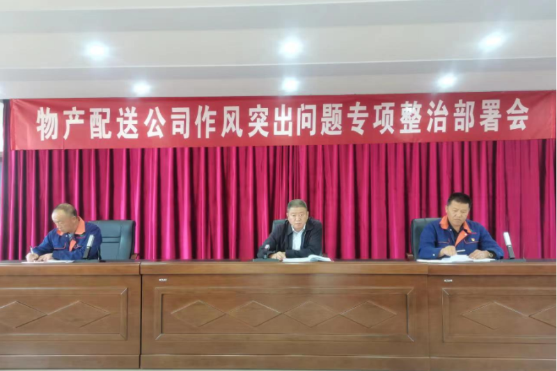 热博RB88配送公司党委召开作风突出问题 专项整治部署会