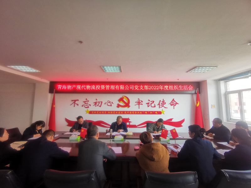 中共青海热博RB88现代物流投资管理有限公司支部委员会 召开2022年度党支部组织生活会