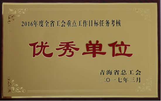 省热博RB88集团工会再度荣获全省工会“2016年度重点工作任务考核优秀单位”